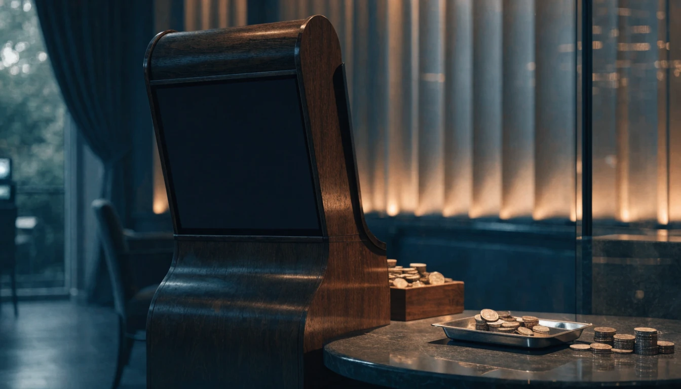 Unbranded UK casino slot machine with modest coin winnings